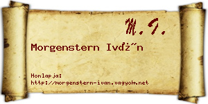 Morgenstern Iván névjegykártya